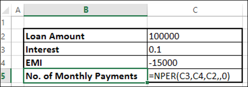 Excel Nper 函数